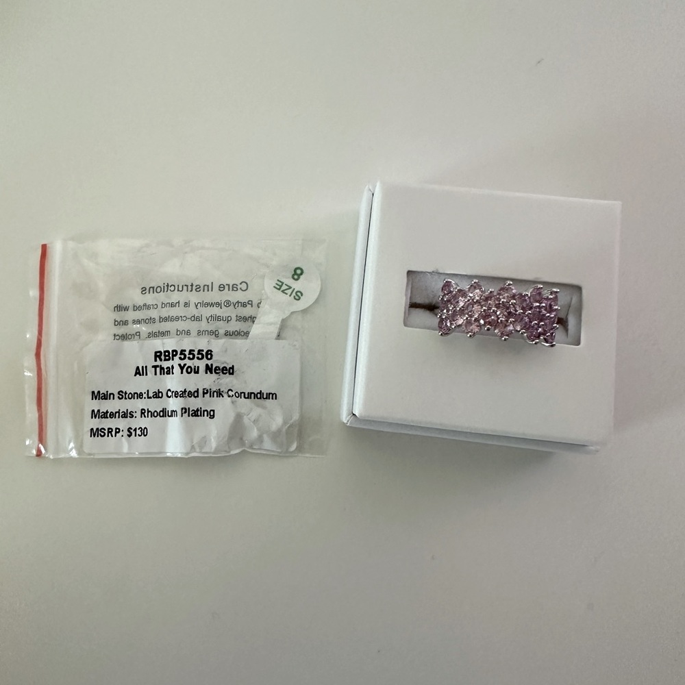 BP Bomb Party “All That You Need” Lab Created Pink Corundum Size 8
